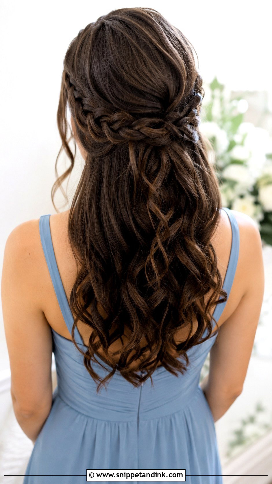 Bridesmaid Braided Half Up Hair - Snippet and Ink - 25 Bridesmaid Hair Braid Ideas