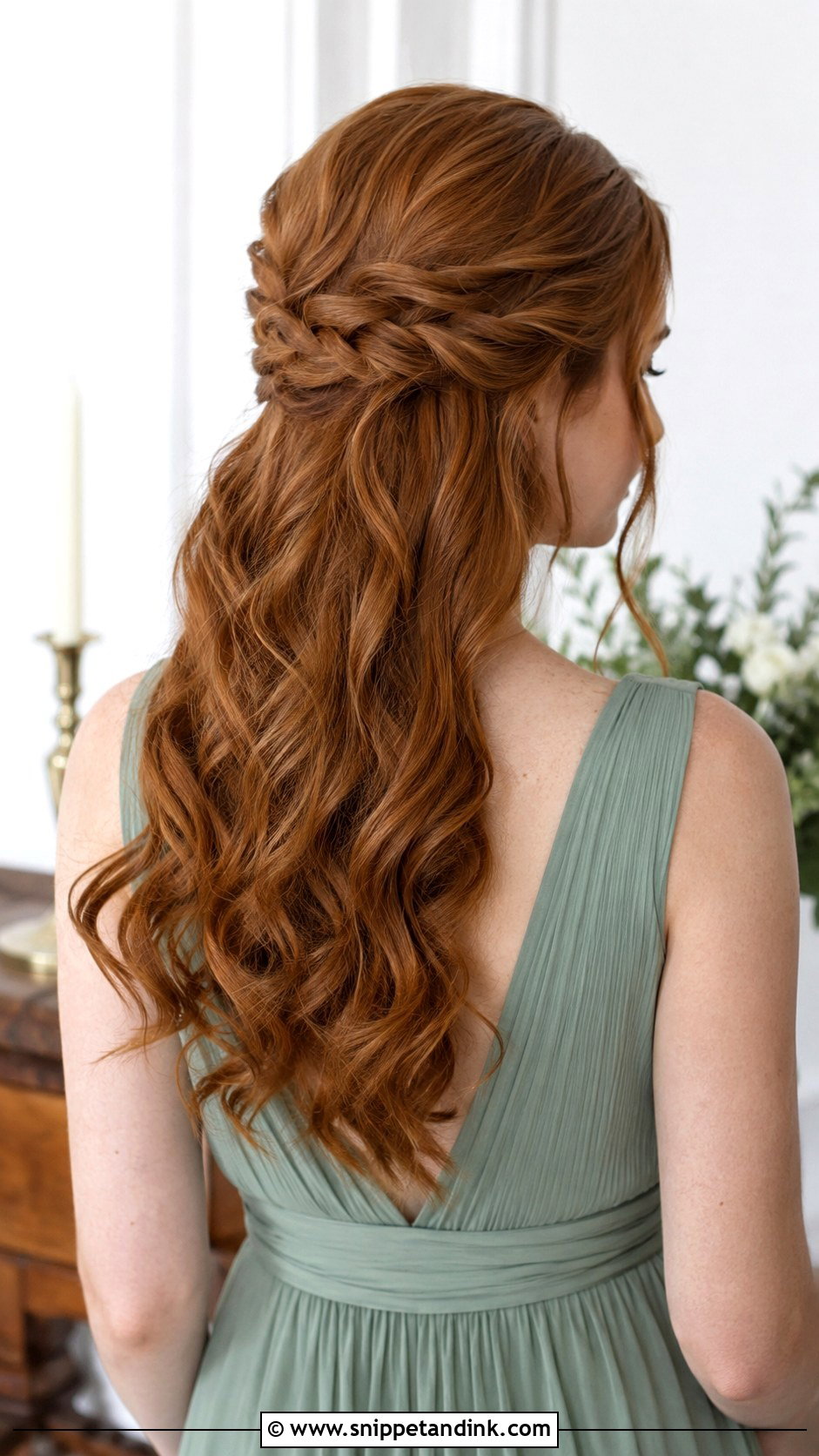 Bridesmaid Braided Half Up Half Down - Snippet and Ink - 25 Bridesmaid Braid Hairstyles