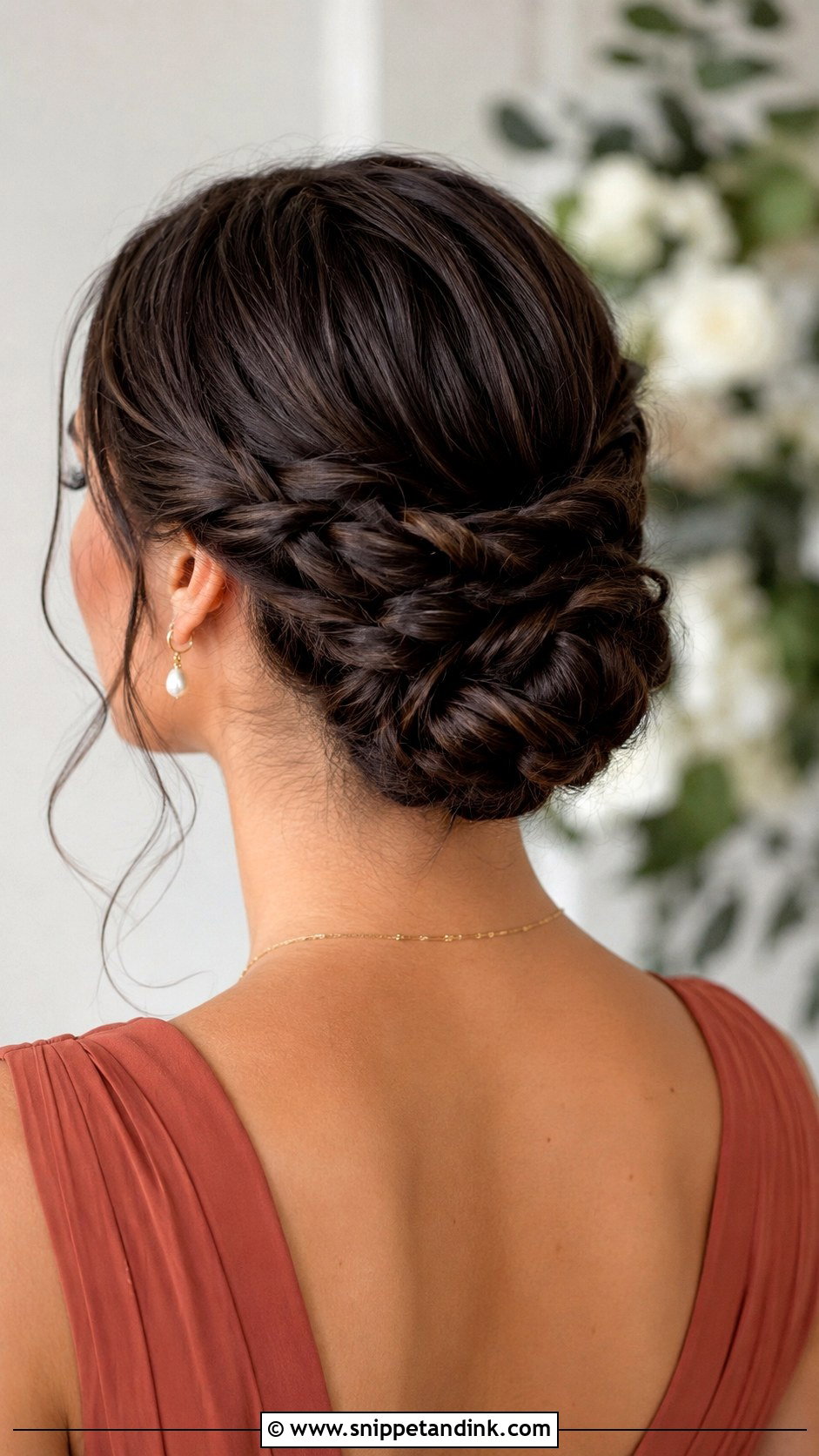 Bridesmaid Braided Low Bun - Snippet and Ink - 25 Bridesmaid Braid Hairstyles