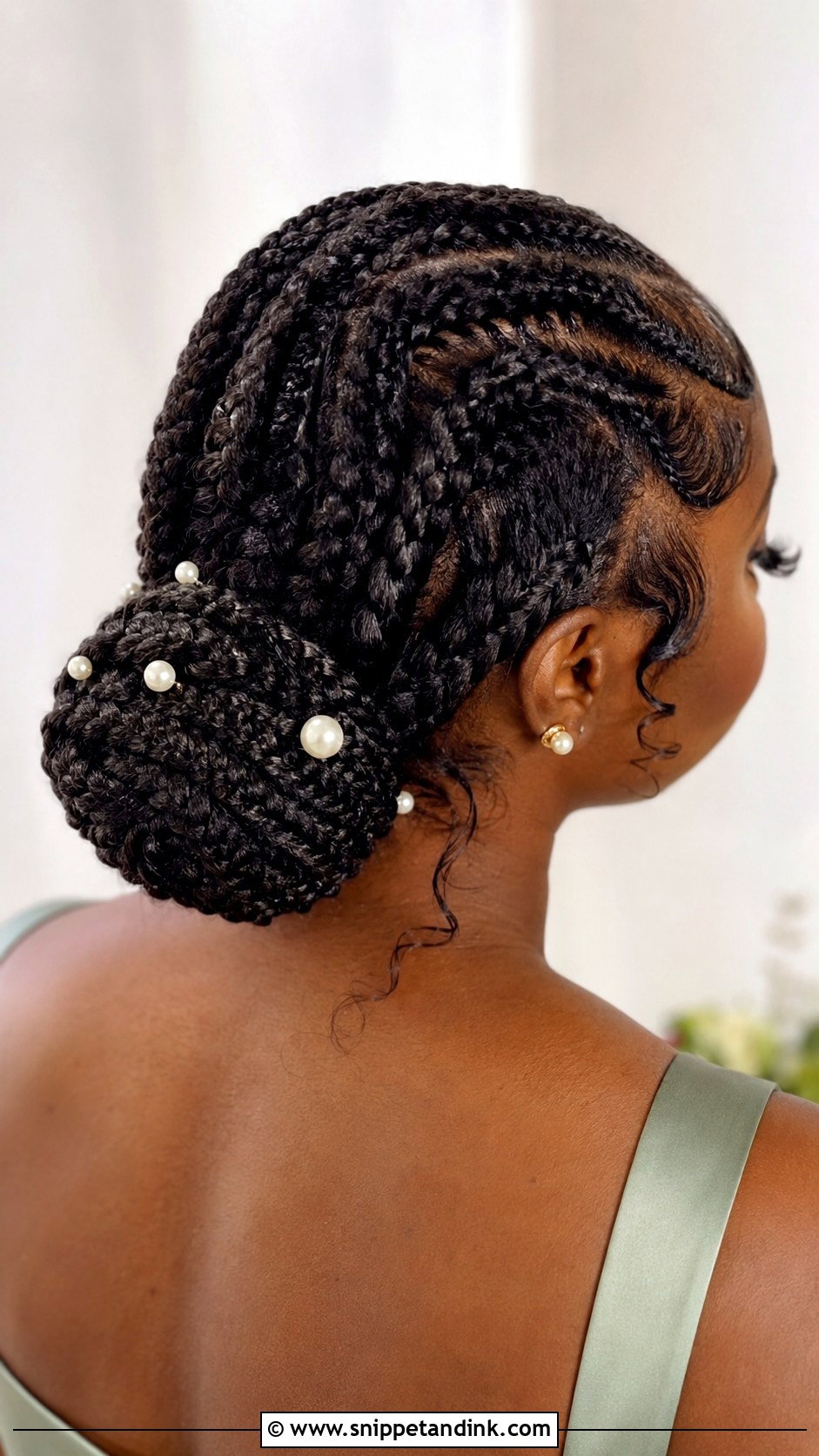 Bridesmaid Braided Low Bun - Snippet and Ink - 25 Bridesmaid Hairstyles Black Women