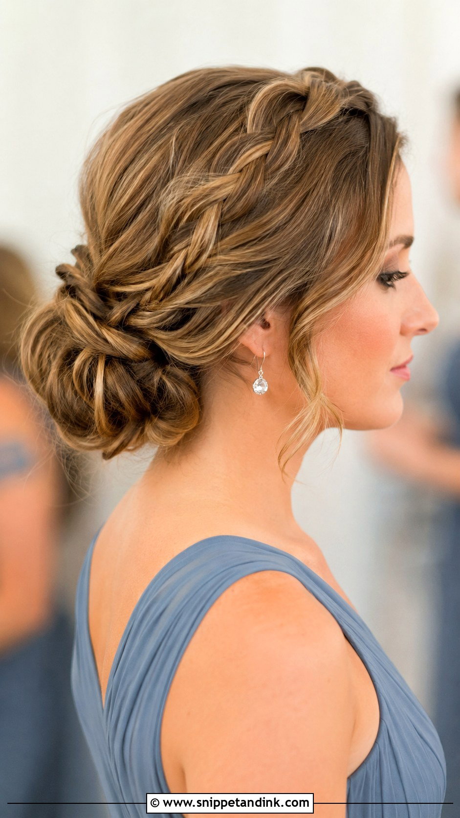 Bridesmaid Braided Low Bun Tutorial - Snippet and Ink - 20 Bridesmaid Hair Tutorial Ideas