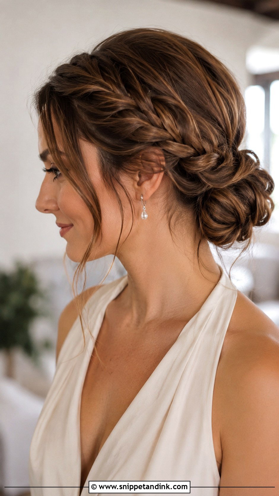 Bridesmaid Braided Low Bun - Snippet and Ink - 20 Bridesmaid Braided Hairstyles
