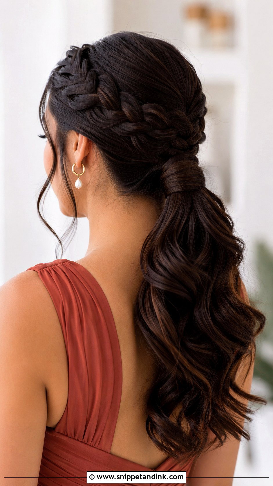 Bridesmaid Braided Ponytail - Snippet and Ink - 25 Bridesmaid Hair Braid Ideas
