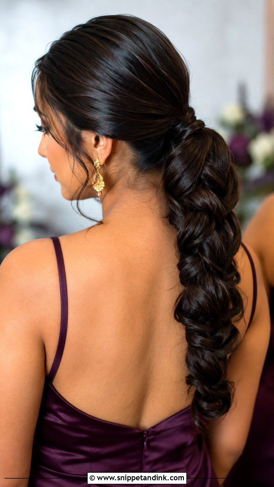 Bridesmaid Braided Ponytail - Snippet and Ink - 35 Bridesmaids Hairstyles