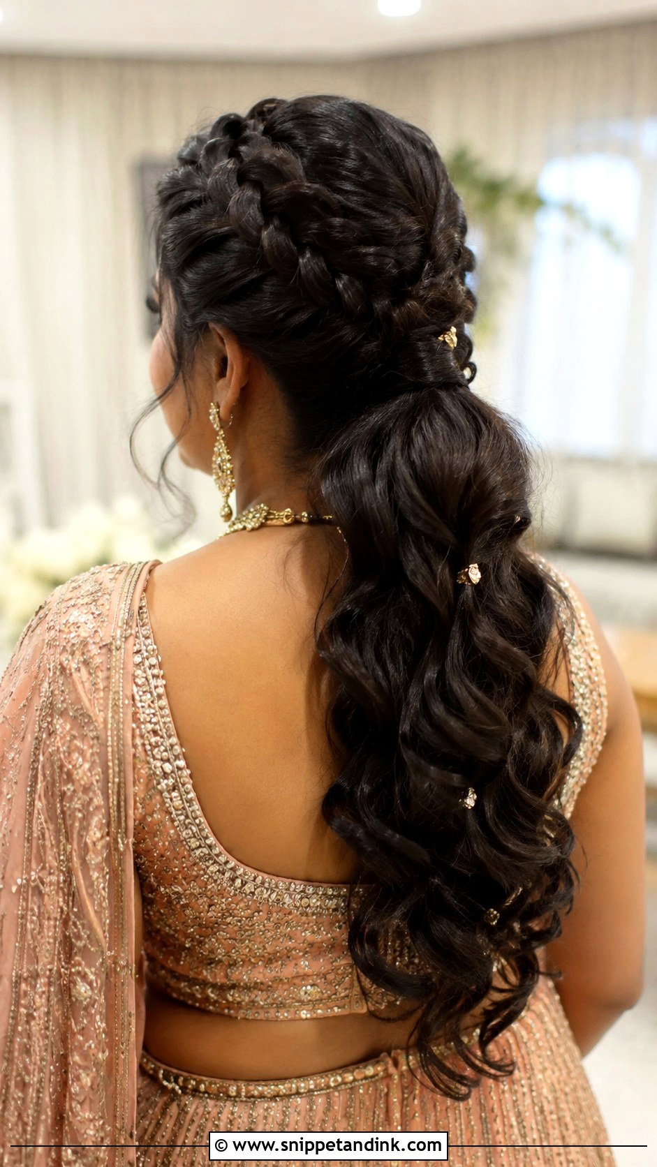 Bridesmaid Braided Ponytail For Indian Wedding - Snippet and Ink - 20 Bridesmaid Hairstyles Indian Wedding