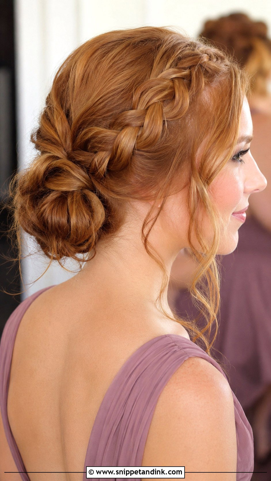 Bridesmaid Braided Updo - Snippet and Ink - 25 Bridal Party Hair Ideas