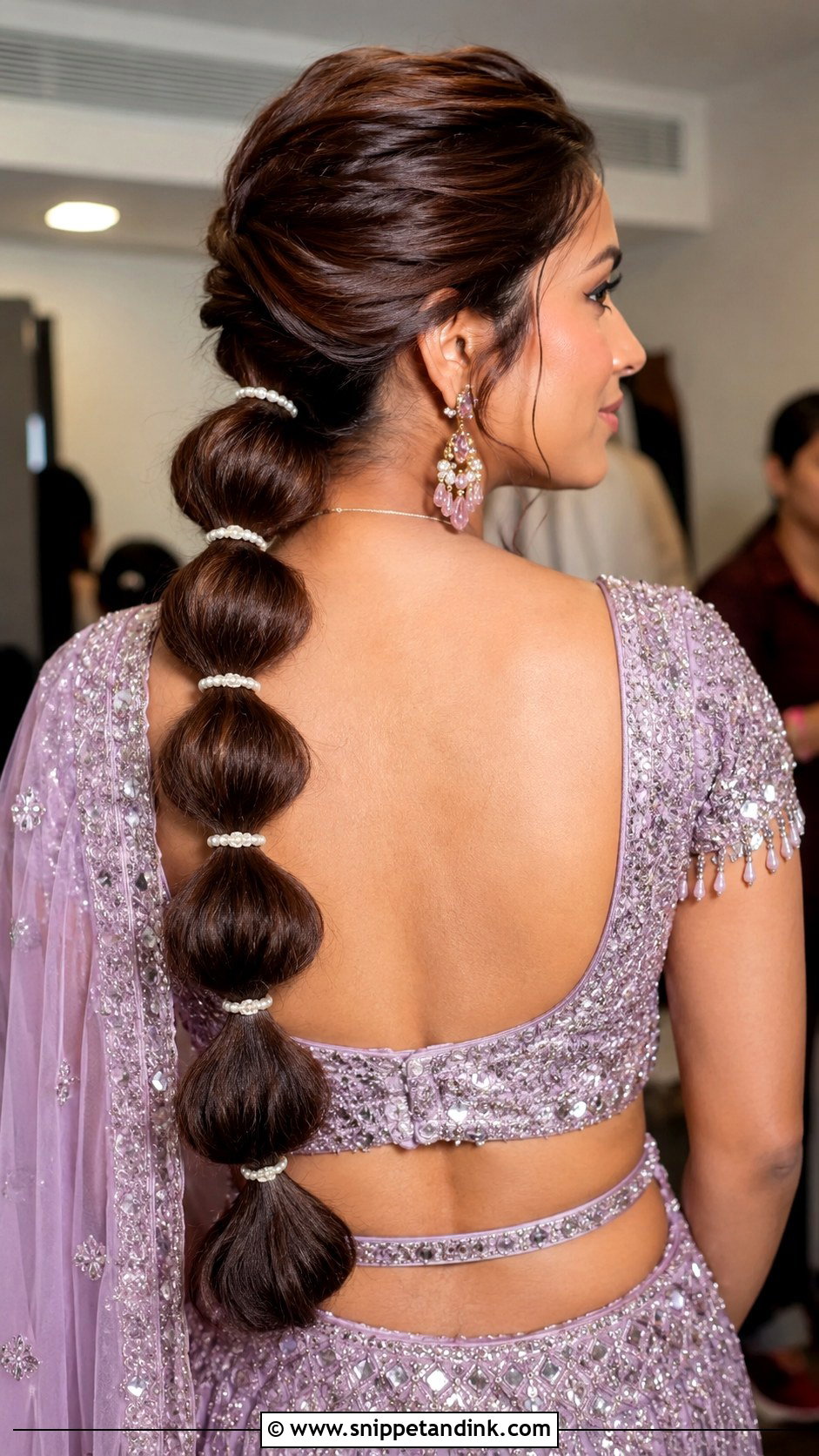 Bridesmaid Bubble Braid For Indian Wedding - Snippet and Ink - 20 Bridesmaid Hairstyles Indian Wedding