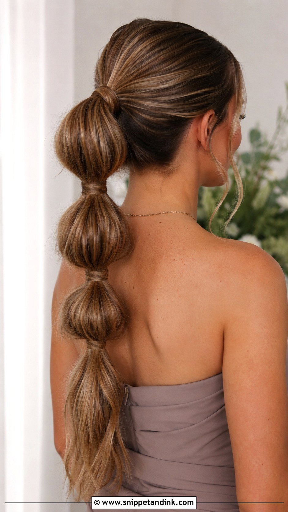 Bridesmaid Bubble Ponytail - Snippet and Ink - 25 Bridesmaid Look Ideas