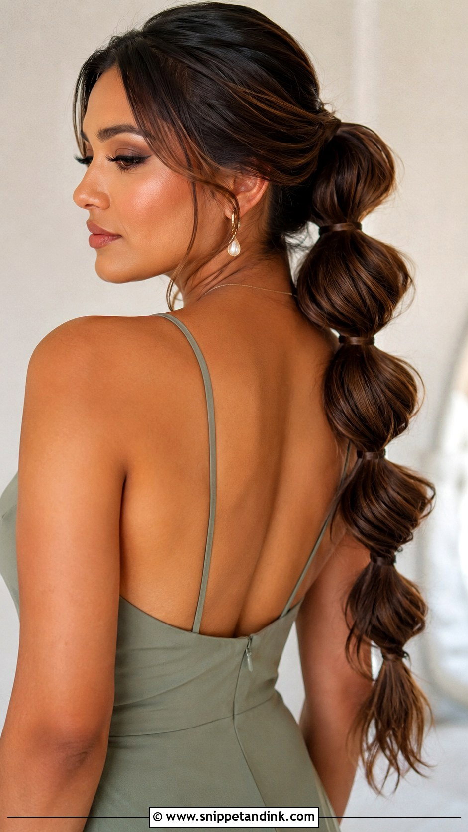Bridesmaid Bubble Ponytail - Snippet and Ink - 30 Bridesmaid Hair Inspo Ideas