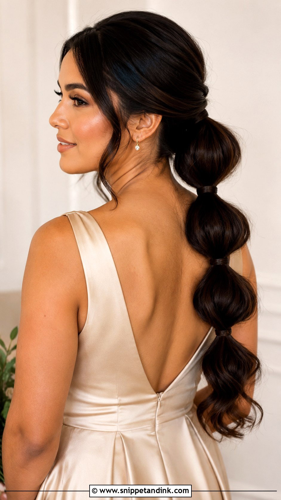 Bridesmaid Bubble Ponytail For Long Hair - Snippet and Ink - 20 Bridesmaids Hairstyles for Long Hair
