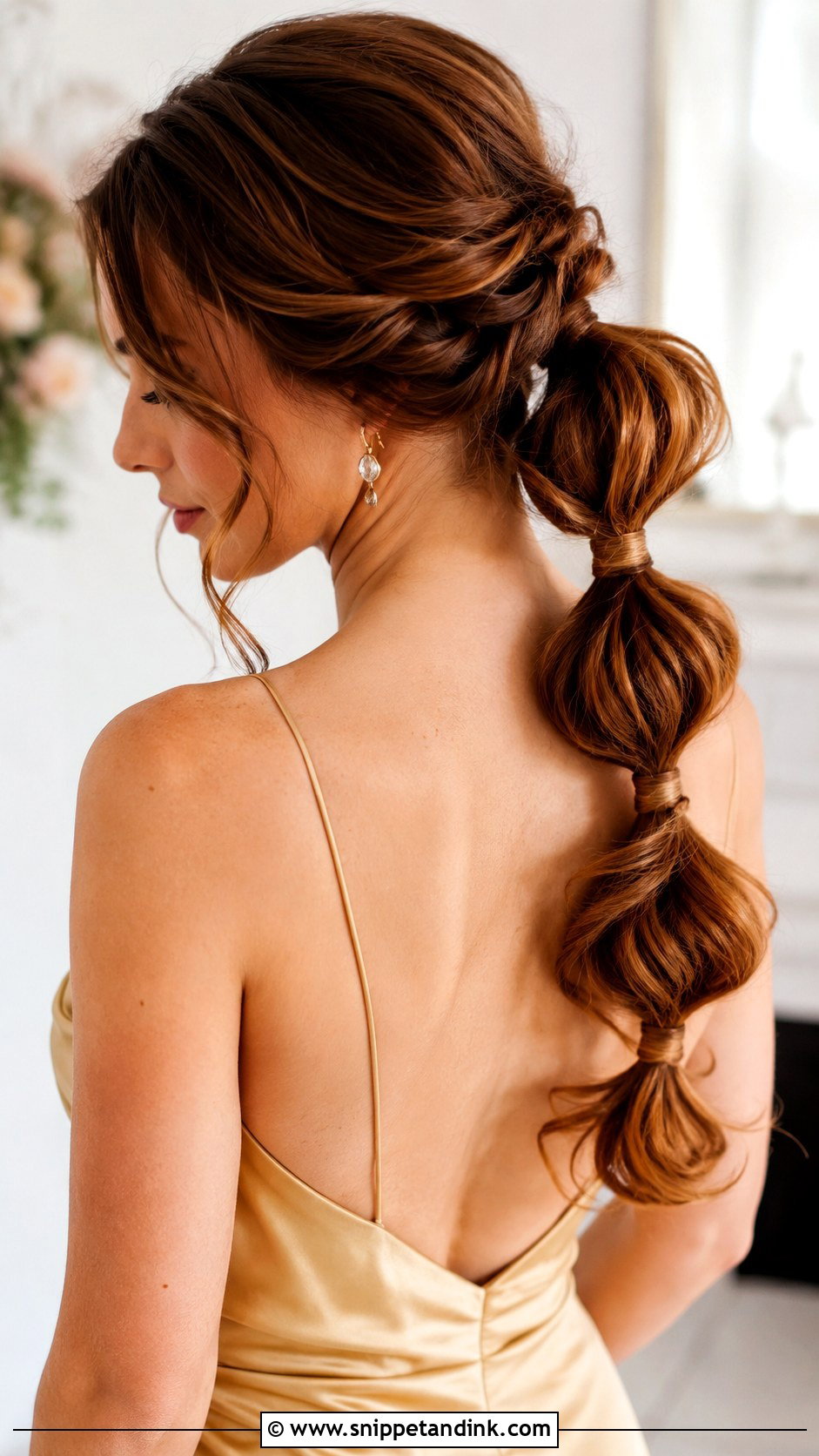 Bridesmaid Bubble Ponytail Medium Hair - Snippet and Ink - 20 Bridesmaid Hair for Medium Length Ideas