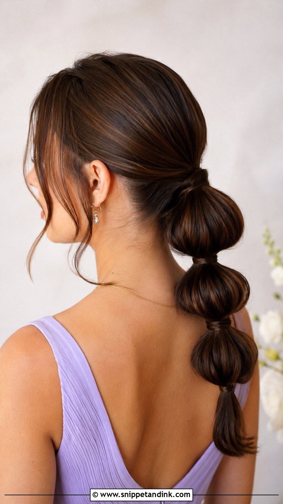 Bridesmaid Bubble Ponytail Updo - Snippet and Ink - 25 Bridesmaid Hairstyles Medium Length Updo