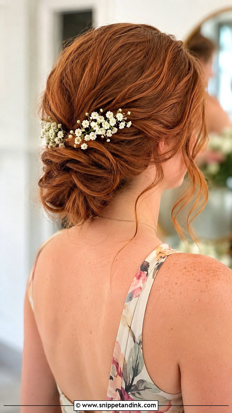 Bridesmaid Bun With Flowers - Snippet and Ink - 25 Bridesmaid Bun Hairstyles