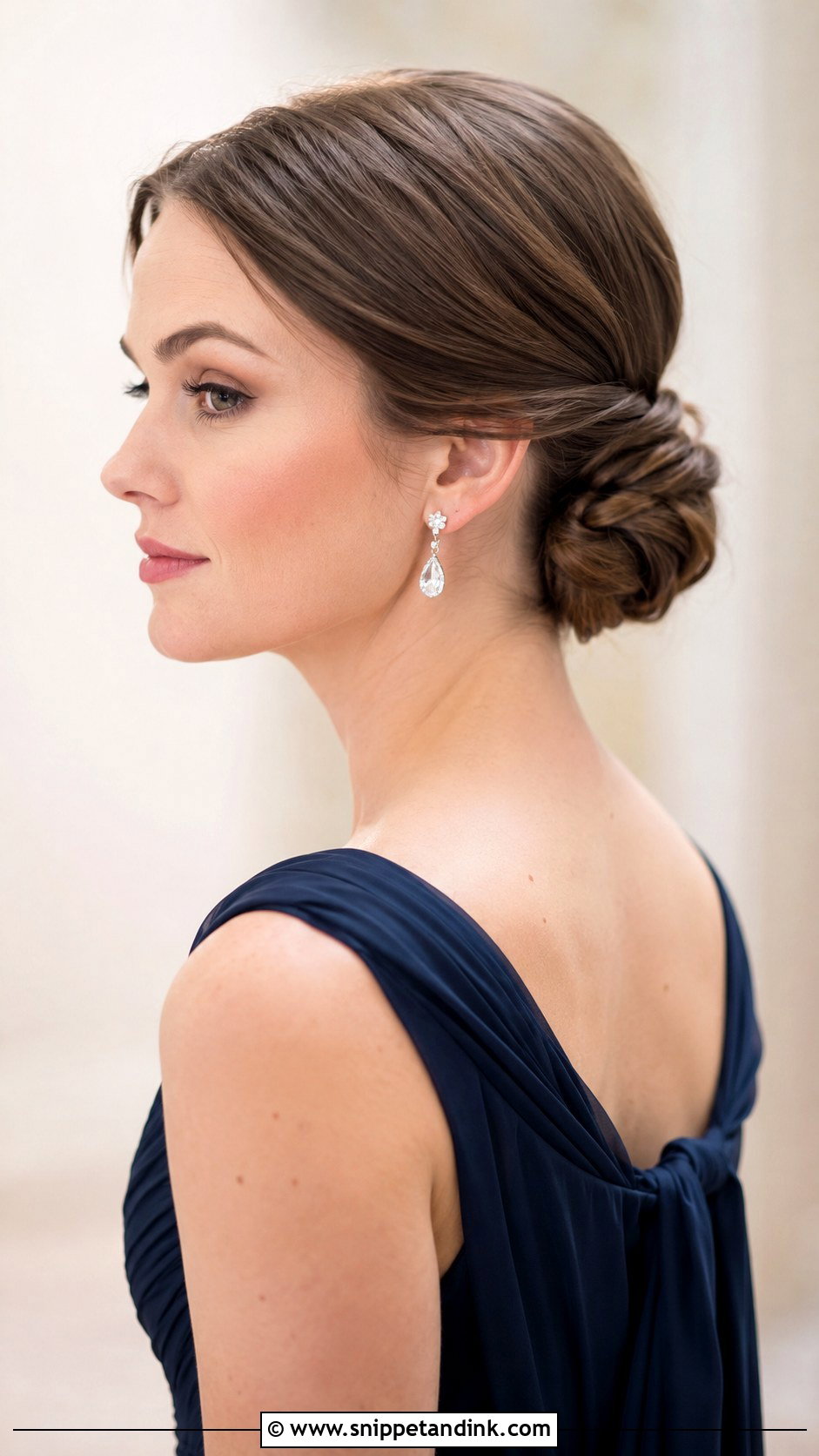 Bridesmaid Chignon - Snippet and Ink - 25 Bridesmaid Look Ideas