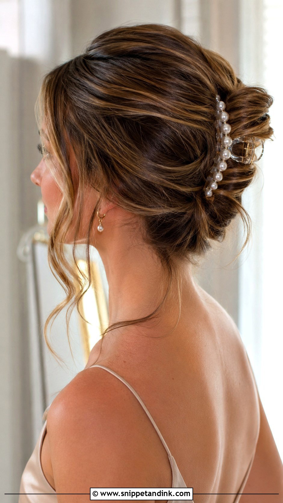 Bridesmaid Claw Clip Updo - Snippet and Ink - 35 Bridesmaids Hairstyles
