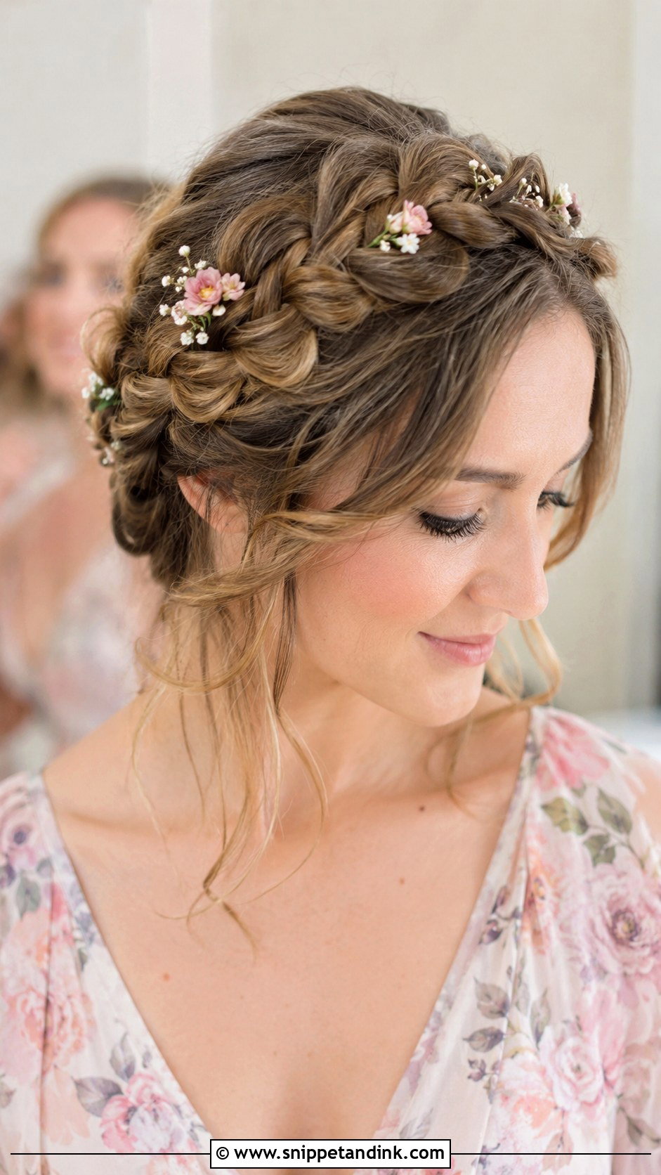 Bridesmaid Crown Braid - Snippet and Ink - 20 Hairstyles for Wedding Bridesmaid