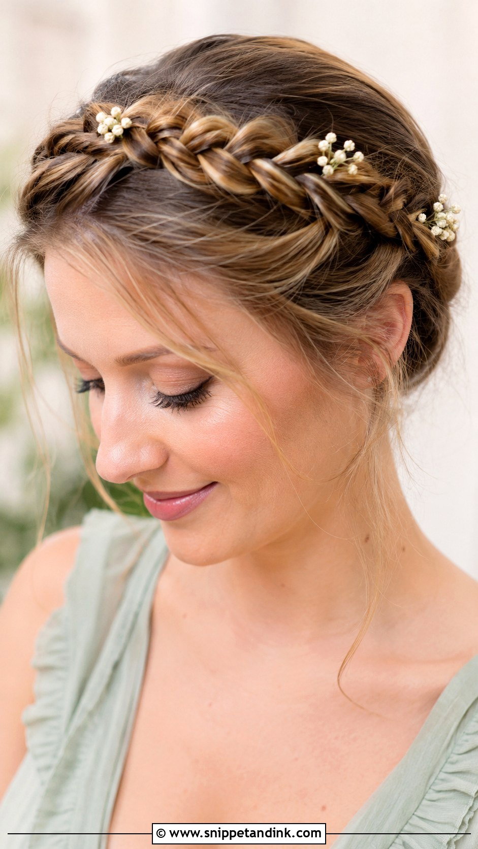 Bridesmaid Crown Braid - Snippet and Ink - 25 Bridesmaid Hair Braid Ideas