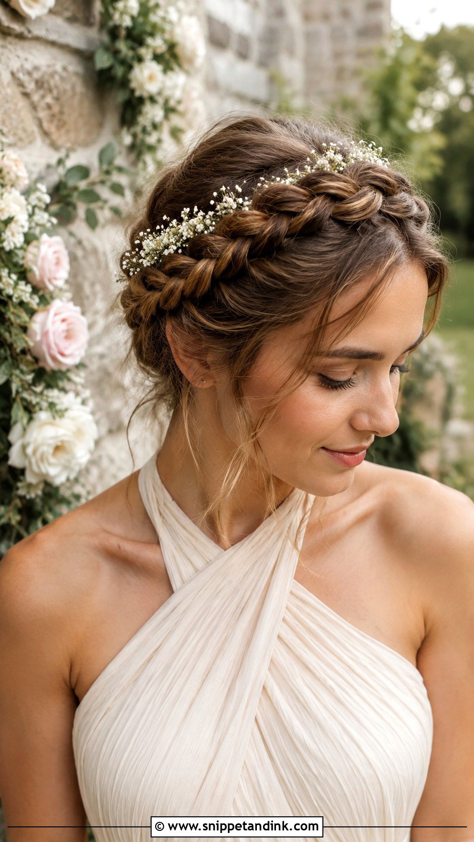 Bridesmaid Crown Braid - Snippet and Ink - 25 Bridesmaid Look Ideas