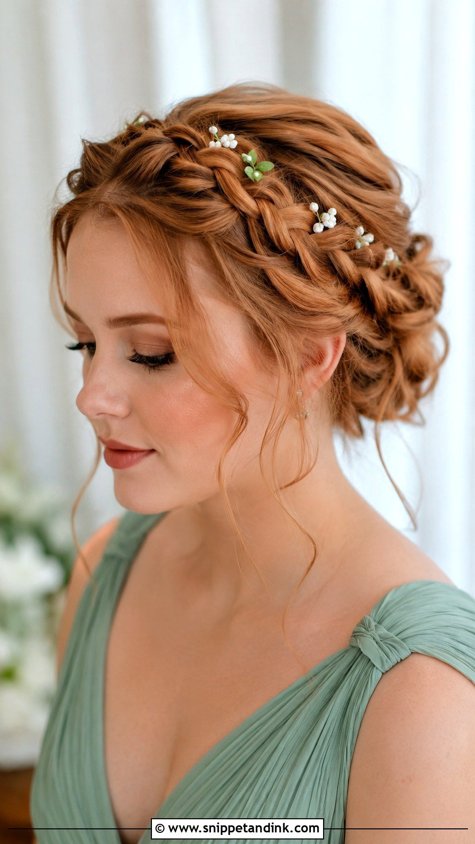 Bridesmaid Crown Braid For Round Face - Snippet and Ink - 20 Bridesmaid Hairstyles Round Face