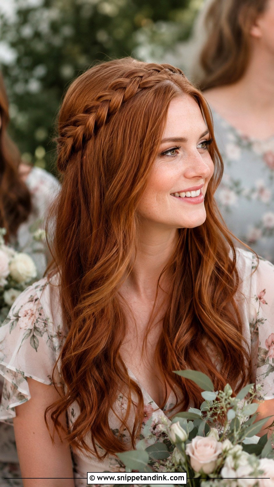 Bridesmaid Crown Braid Hair Down - Snippet and Ink - 30 Bridesmaid Hairstyles Down
