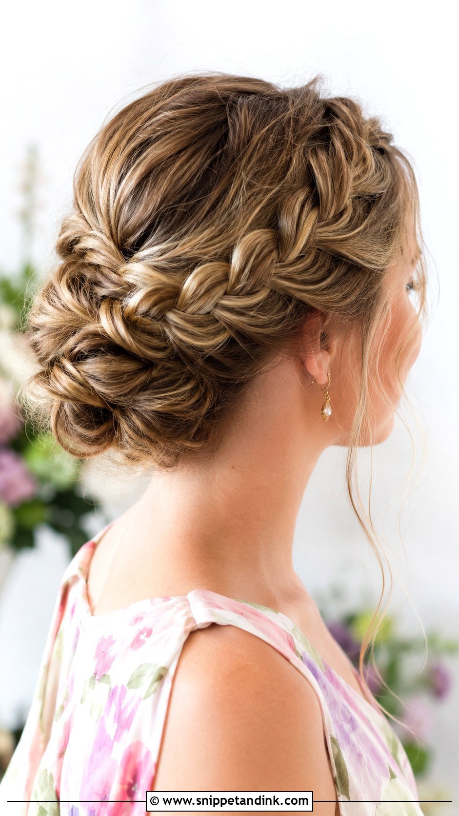 Bridesmaid Crown Braid Updo - Snippet and Ink - 25 Bridesmaid Hairstyles Medium Length Updo
