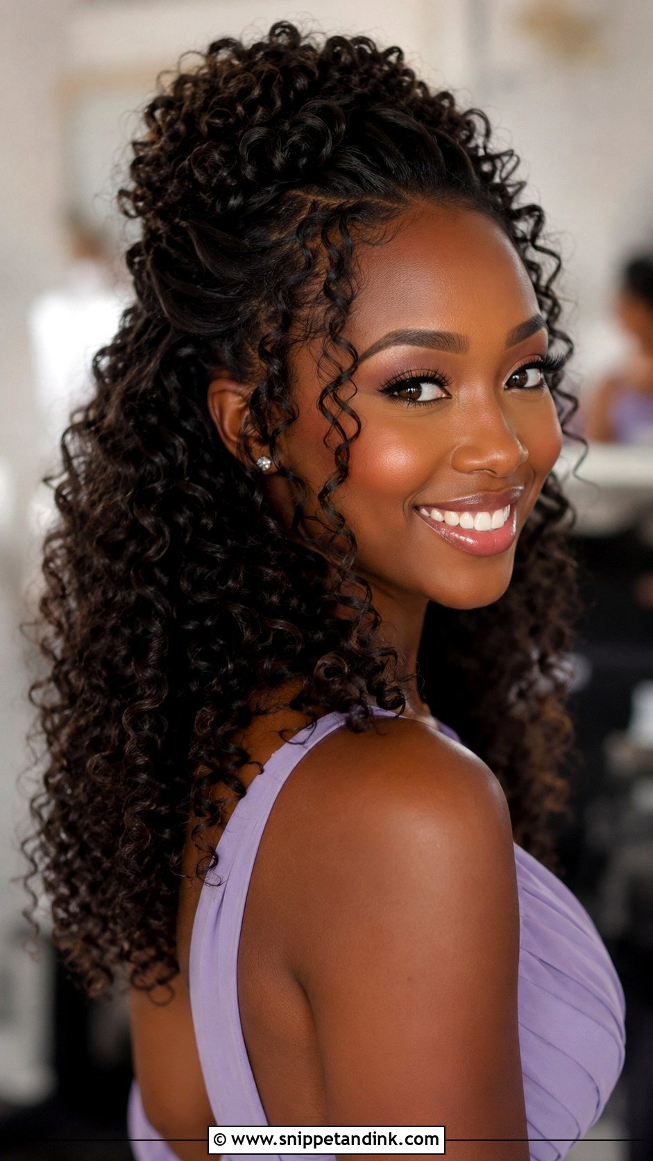 Bridesmaid Curly Half Up Tutorial - Snippet and Ink - 20 Bridesmaid Hairstyles Tutorial
