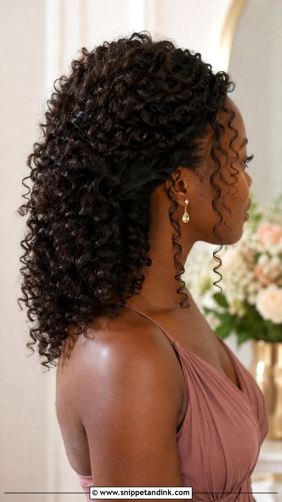 Bridesmaid Curly Half Up Tutorial - Snippet and Ink - 20 Bridesmaid Hair Tutorial Ideas