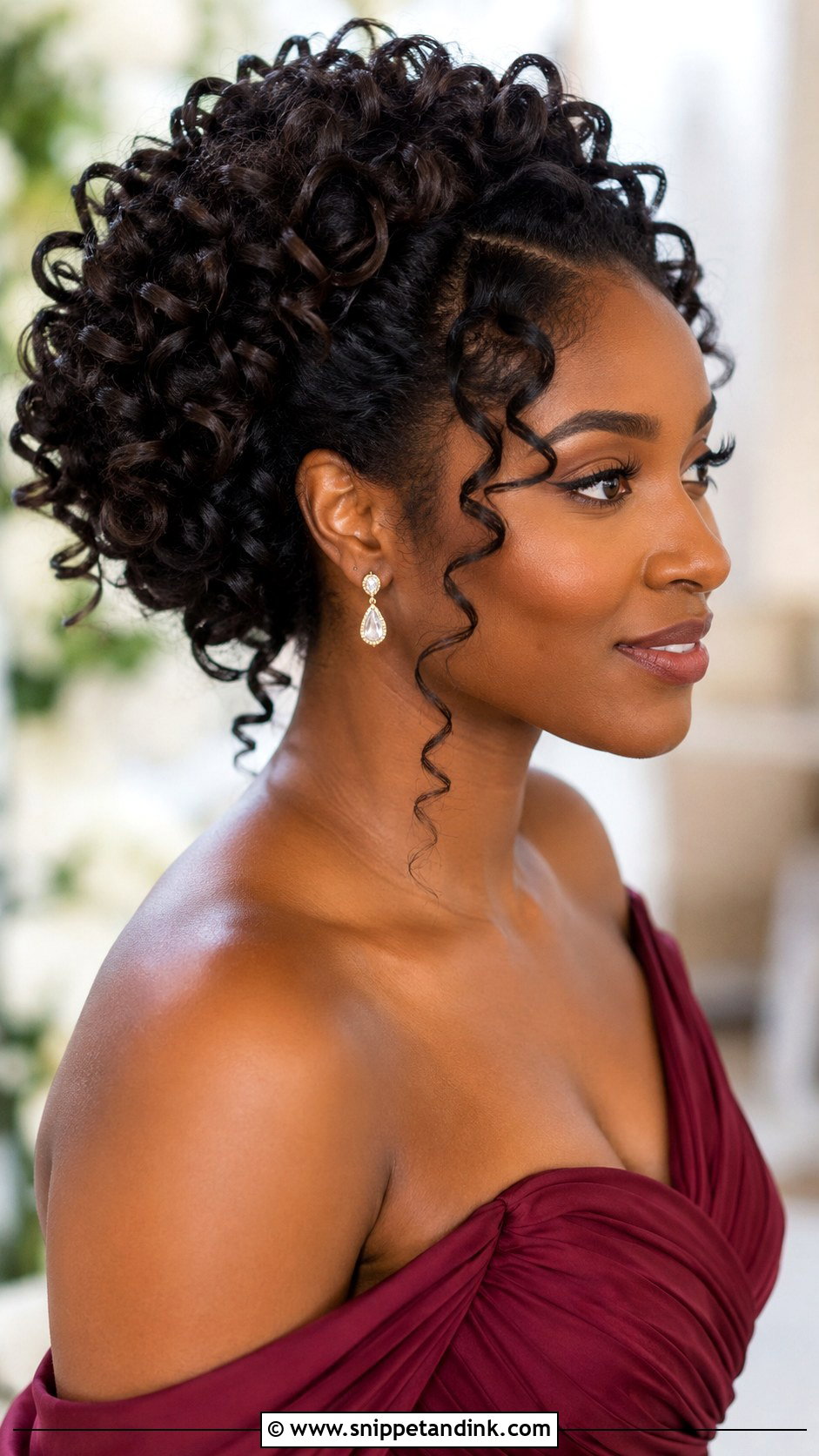 Bridesmaid Curly Updo - Snippet and Ink - 20 Bridesmaids Hair Styles