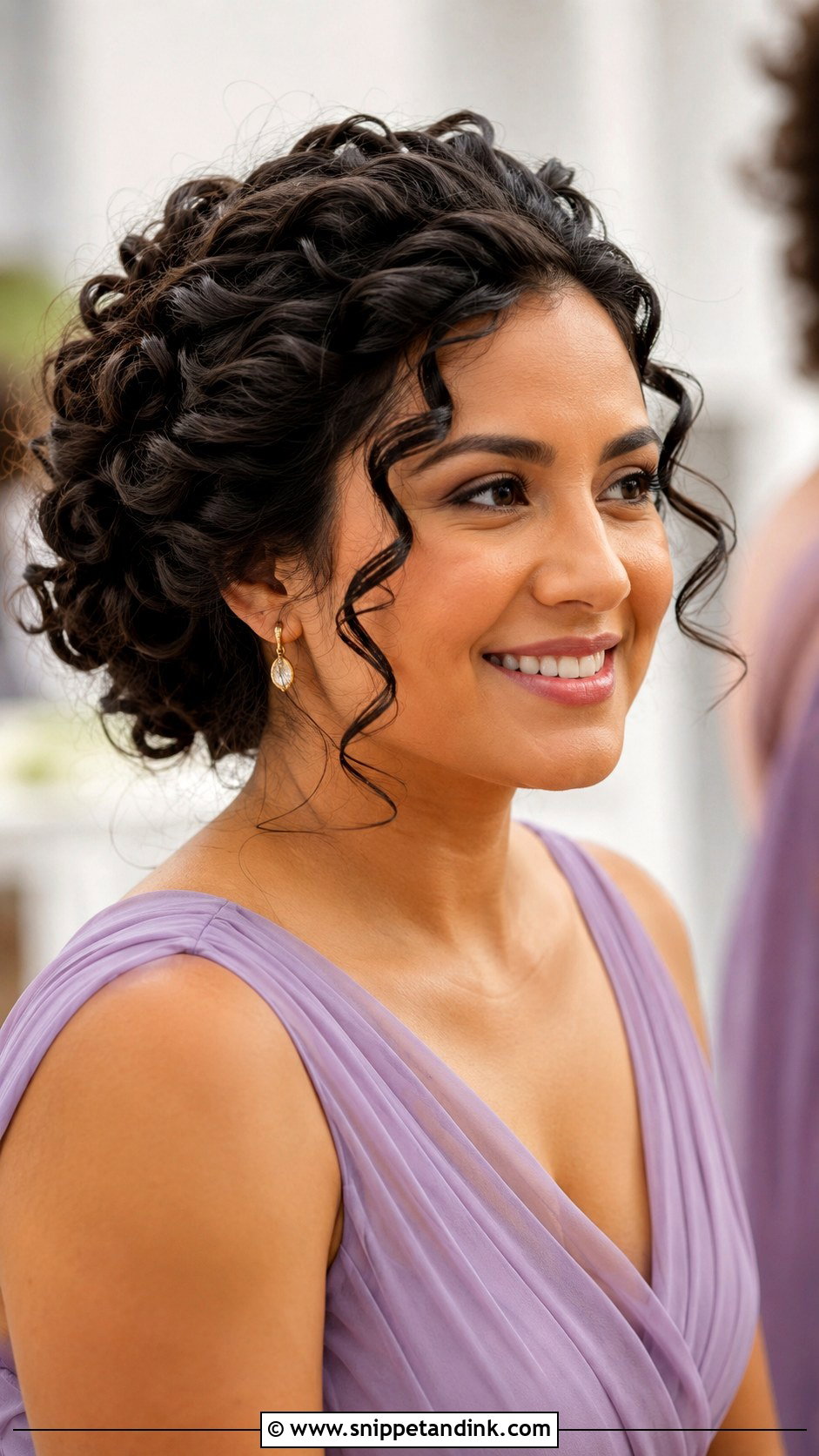 Bridesmaid Curly Updo - Snippet and Ink - 25 Bridesmaid Hair Up Ideas