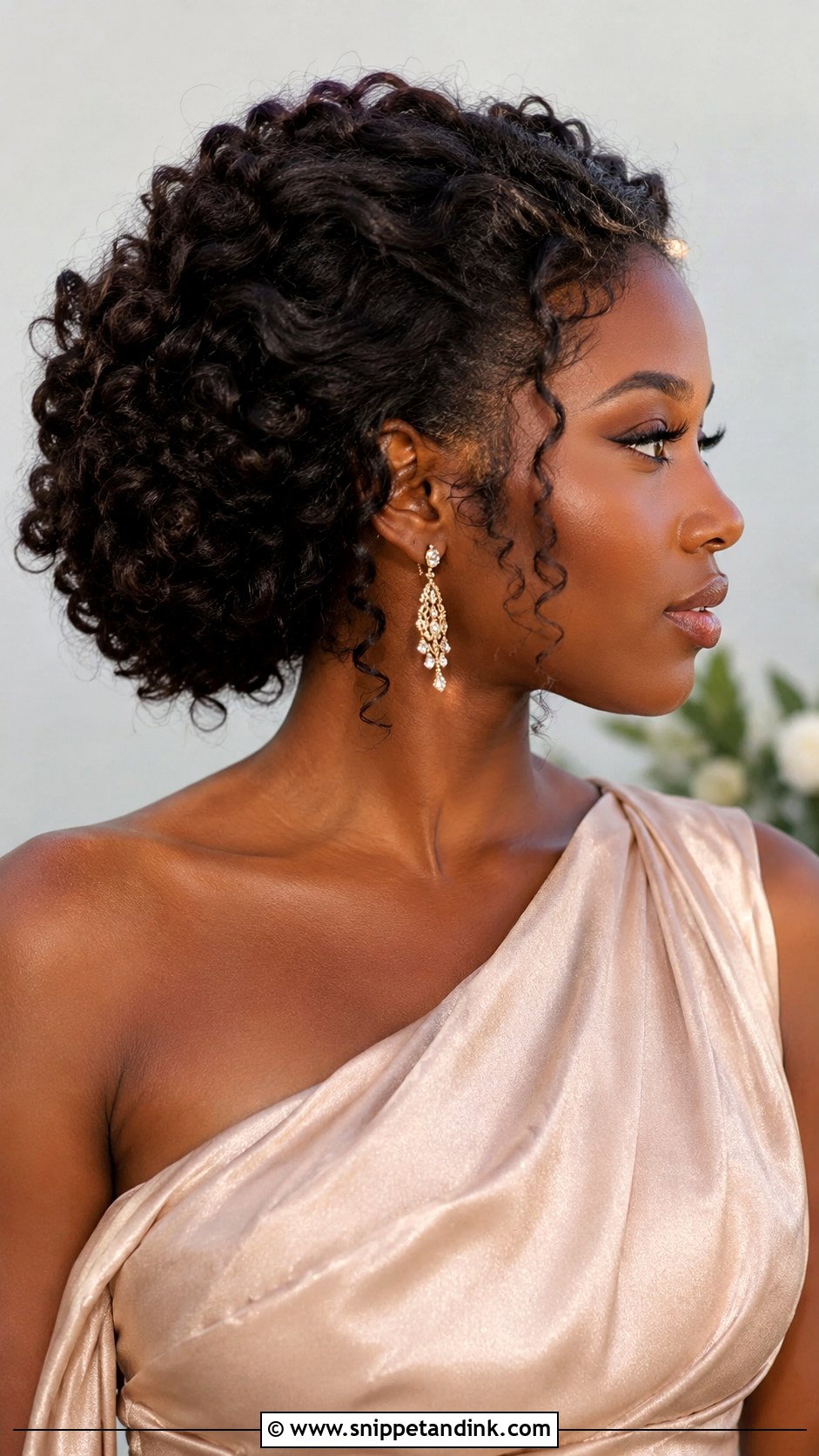 Bridesmaid Curly Updo - Snippet and Ink - 25 Bridesmaid Look Ideas