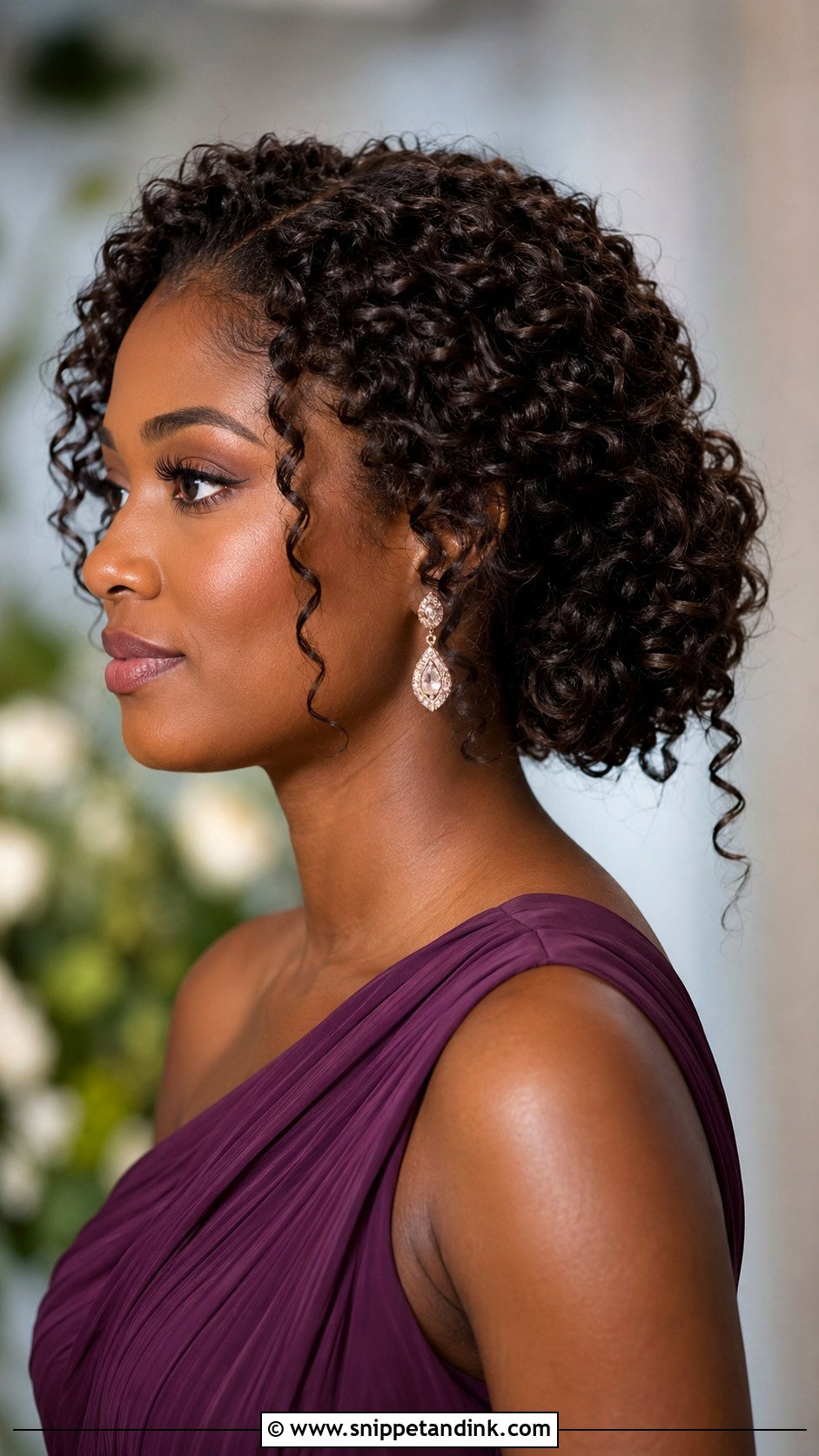 Bridesmaid Curly Updo - Snippet and Ink - 30 Bridesmaid Hair Inspo Ideas