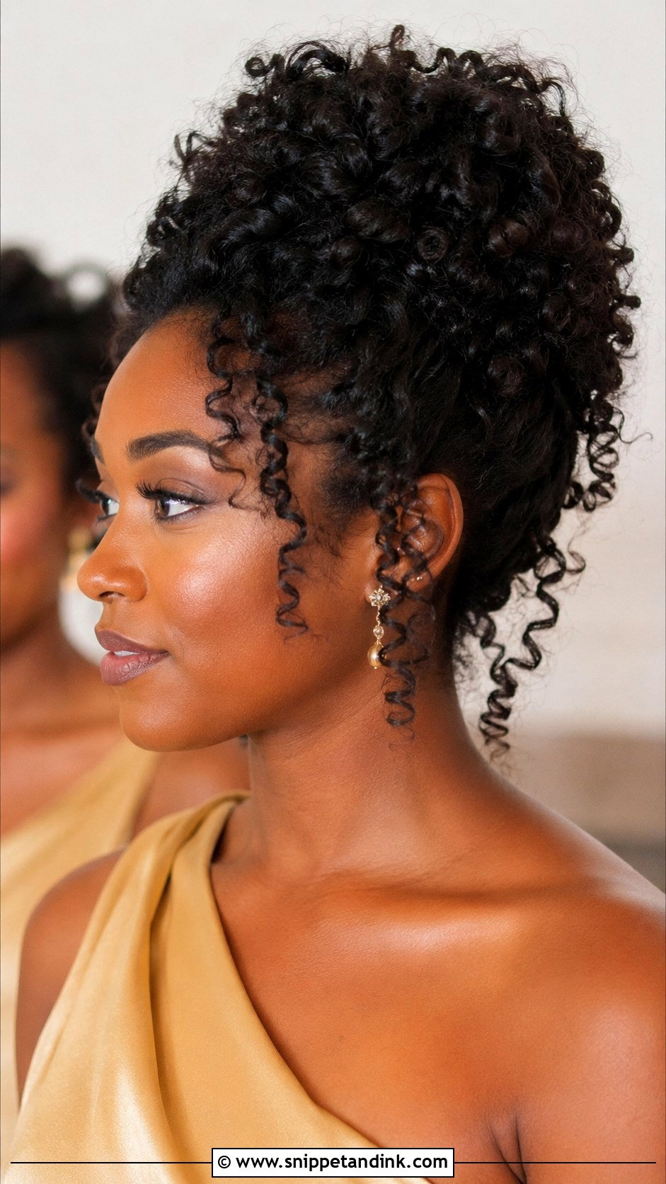 Bridesmaid Curly Updo For Round Face - Snippet and Ink - 20 Bridesmaid Hair Round Face Ideas