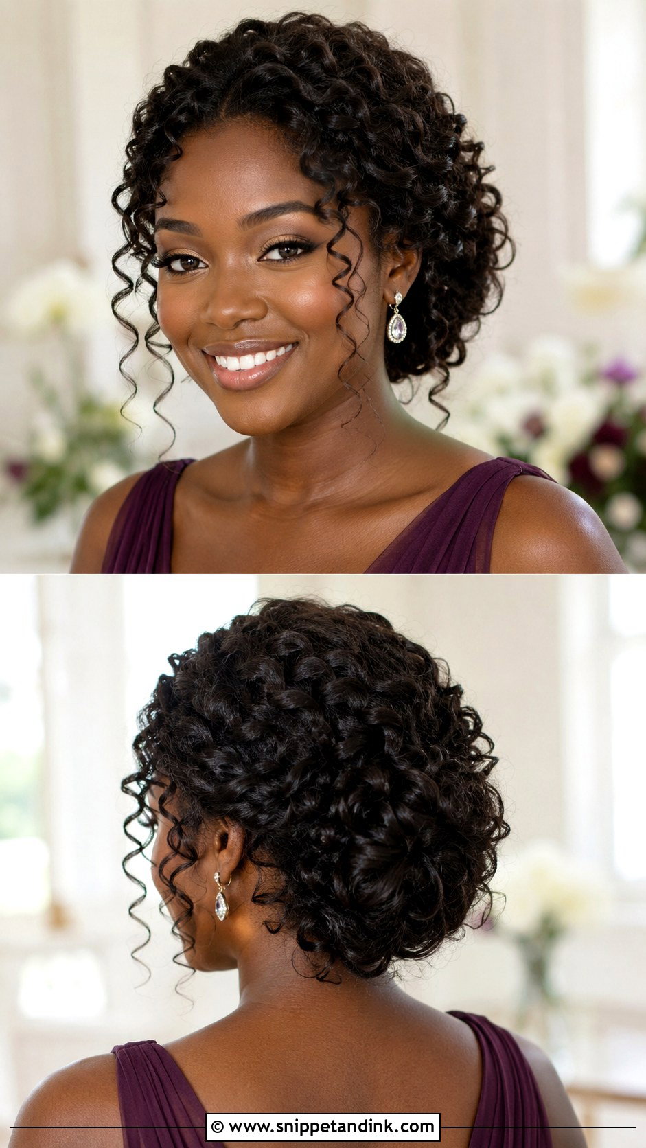 Bridesmaid Curly Updo Long Hair - Snippet and Ink - 25 Brides Maids Hairstyle Long Hair Ideas