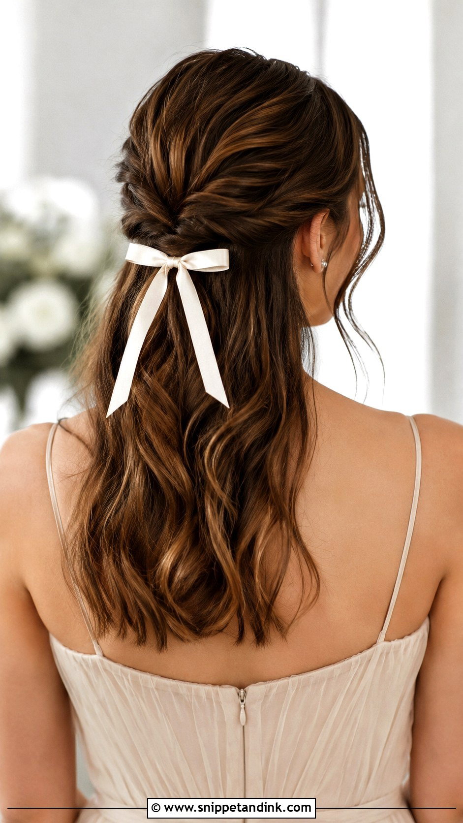 Bridesmaid Down Hair With Hair Bow - Snippet and Ink - 30 Bridesmaid Hairstyles Down