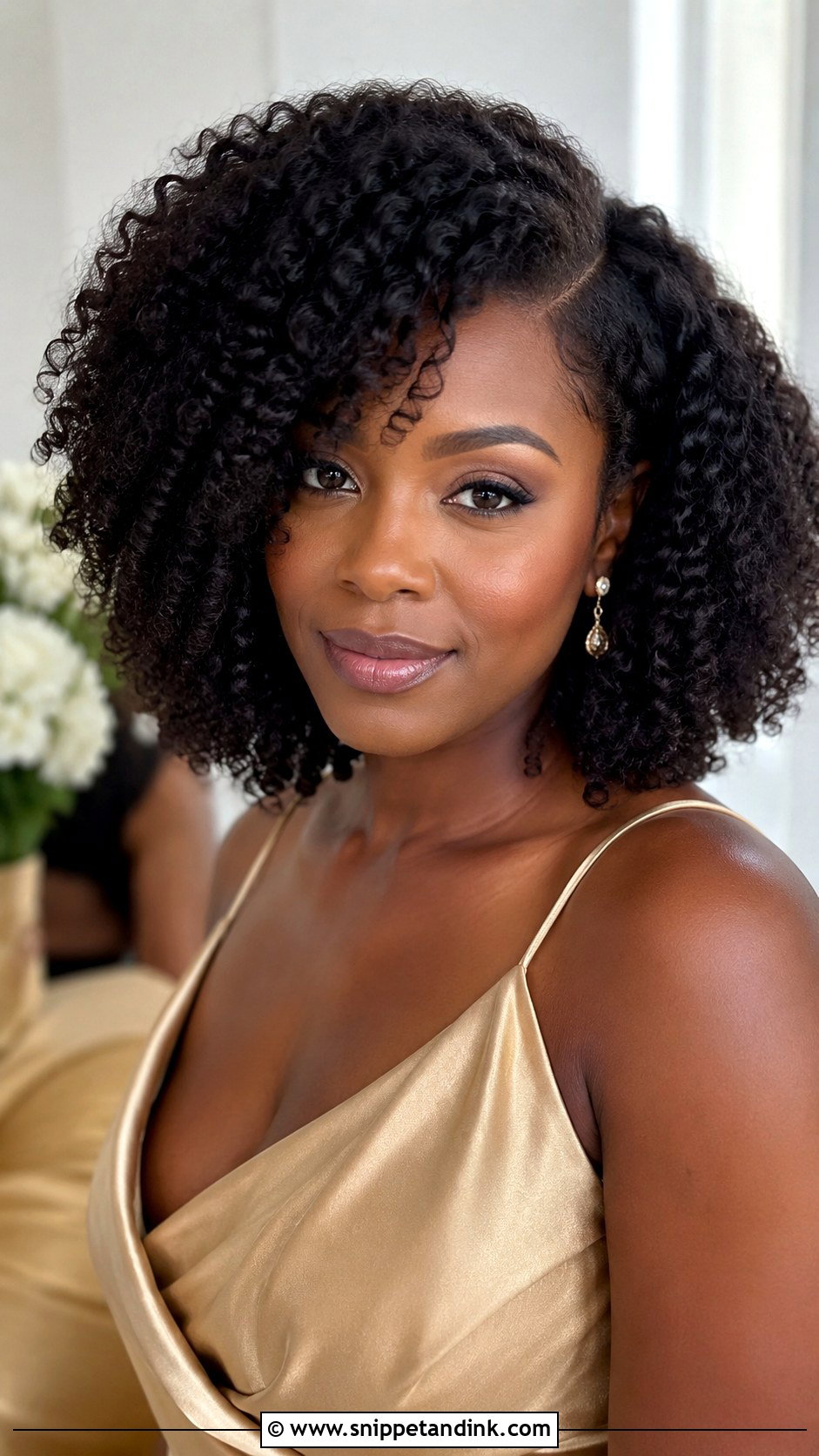 Bridesmaid Down Natural Curls - Snippet and Ink - 20 Hair Styles for Bridesmaids Down