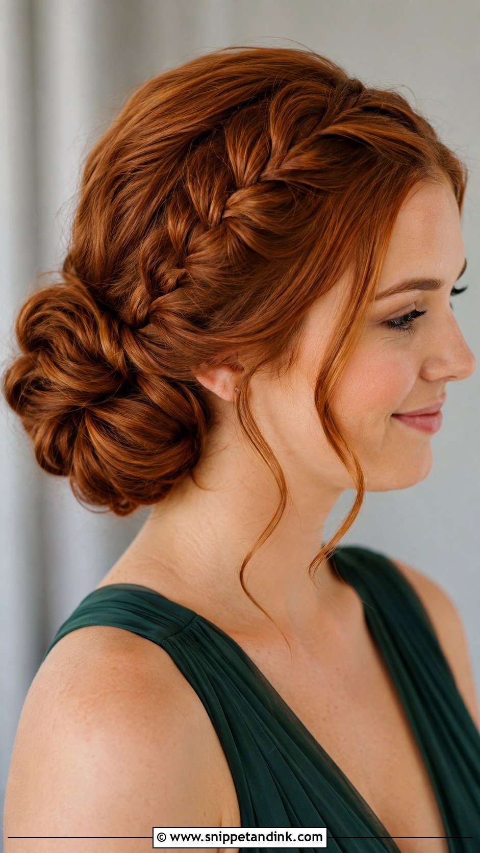 Bridesmaid Dutch Braid Bun - Snippet and Ink - 35 Bridesmaid Hair Updo Ideas