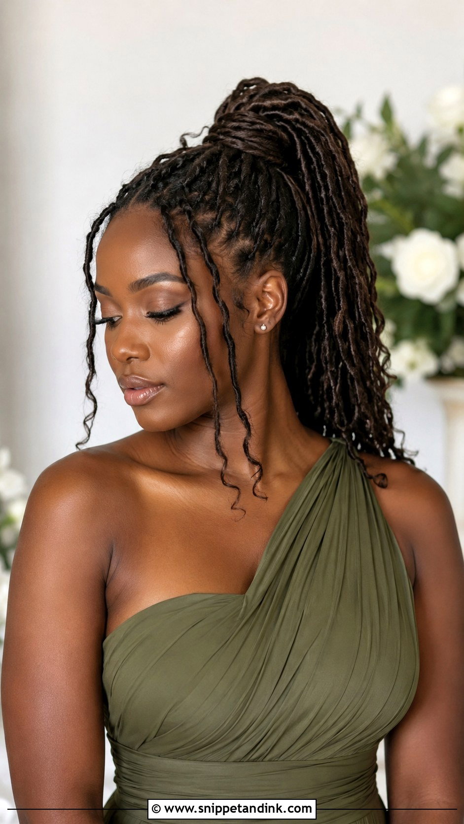 Bridesmaid Faux Locs Ponytail - Snippet and Ink - 25 Bridesmaid Hairstyles Black Women