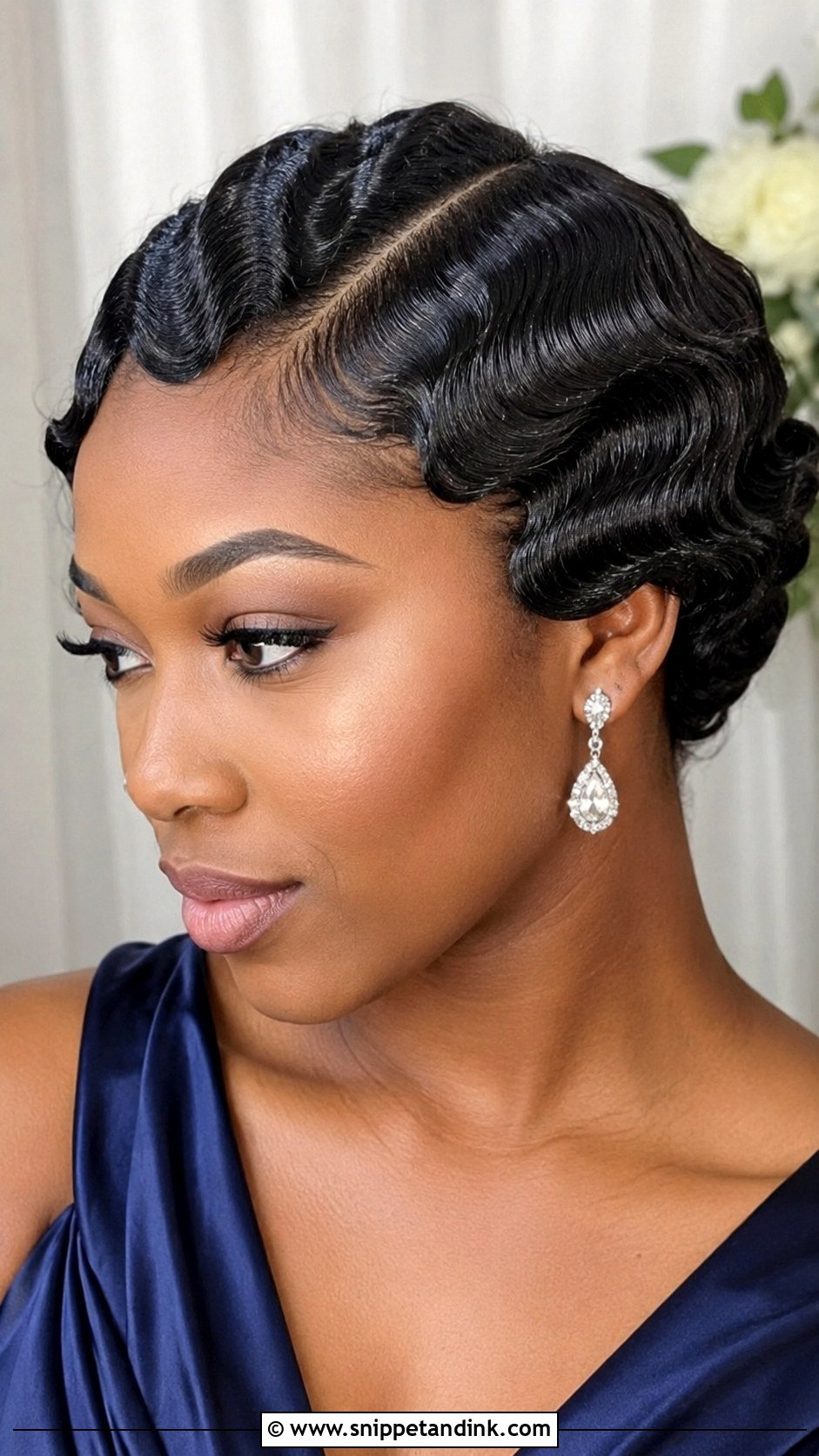 Bridesmaid Finger Waves For Black Women - Snippet and Ink - 25 Bridesmaid Hair Black Women Ideas