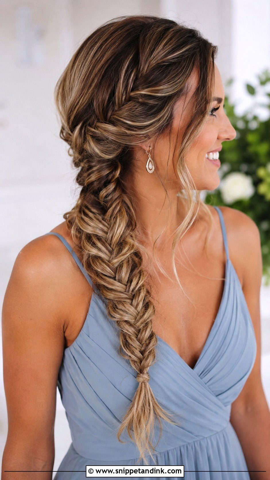 Bridesmaid Fishtail Braid - Snippet and Ink - 25 Bridesmaid Braid Hairstyles