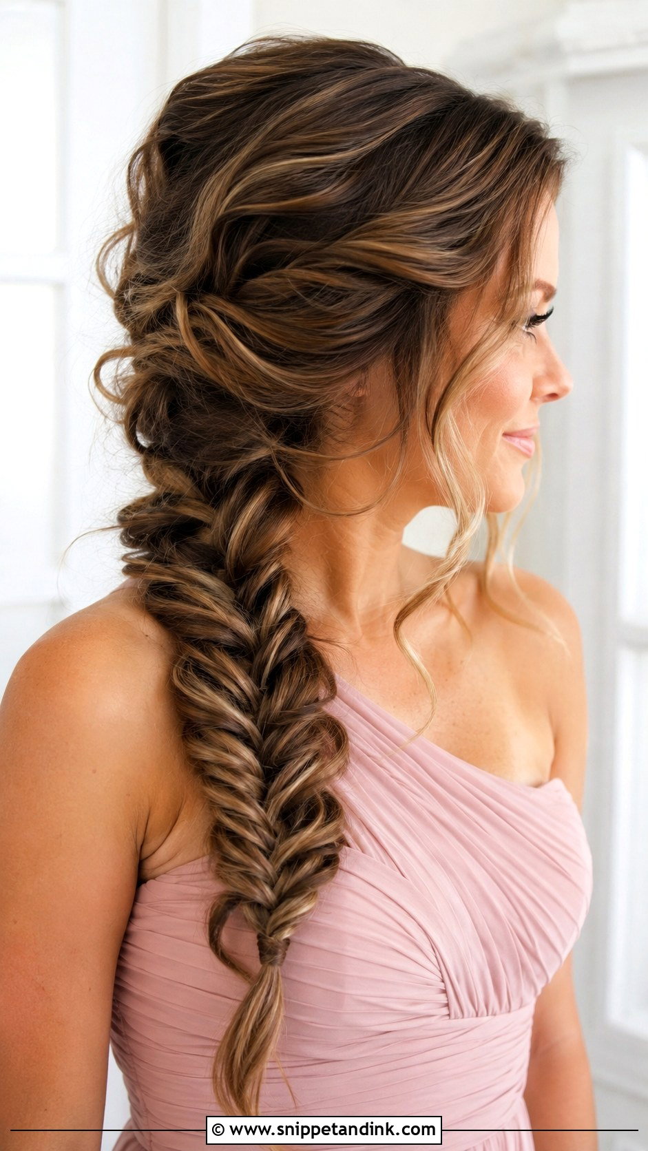Bridesmaid Fishtail Braid - Snippet and Ink - 25 Bridesmaid Hair Braid Ideas