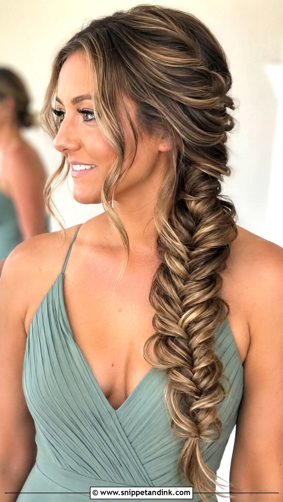 Bridesmaid Fishtail Braid - Snippet and Ink - 25 Hair for Bridesmaids Ideas