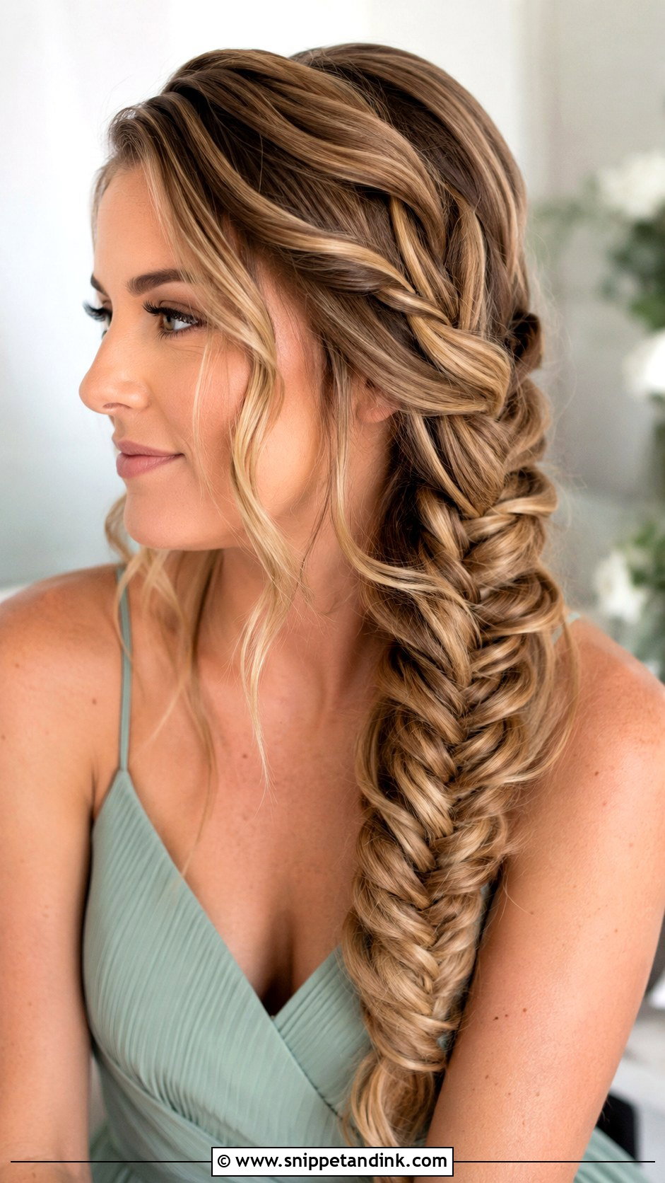 Bridesmaid Fishtail Braid - Snippet and Ink - 30 Bridesmaid Hair Inspo Ideas