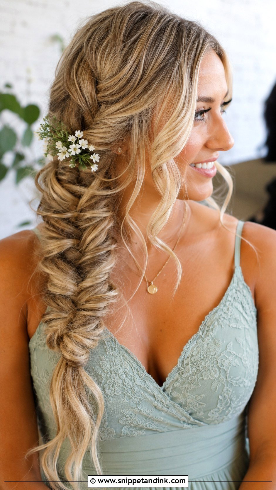 Bridesmaid Fishtail Braid - Snippet and Ink - 35 Bridesmaids Hairstyles