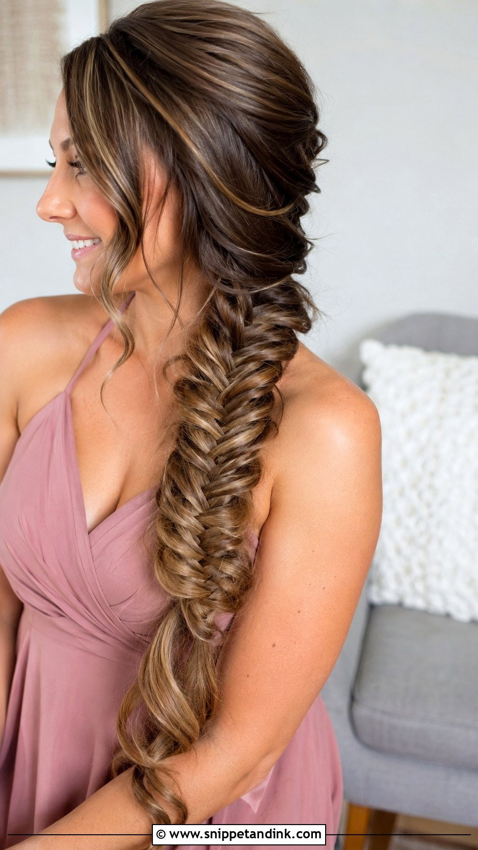 Bridesmaid Fishtail Braid With Extensions - Snippet and Ink - 20 Bridesmaid Hairstyles with Extensions