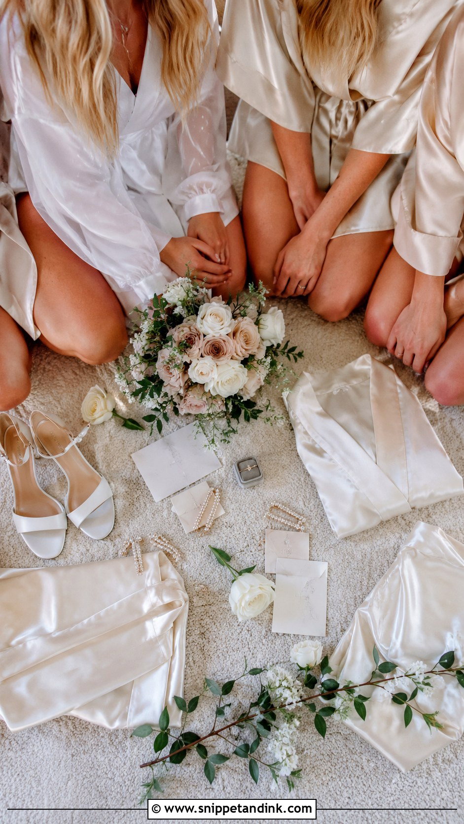 Bridesmaid Flat Lay Details - Snippet and Ink - 20 Getting Ready Bridesmaids Ideas