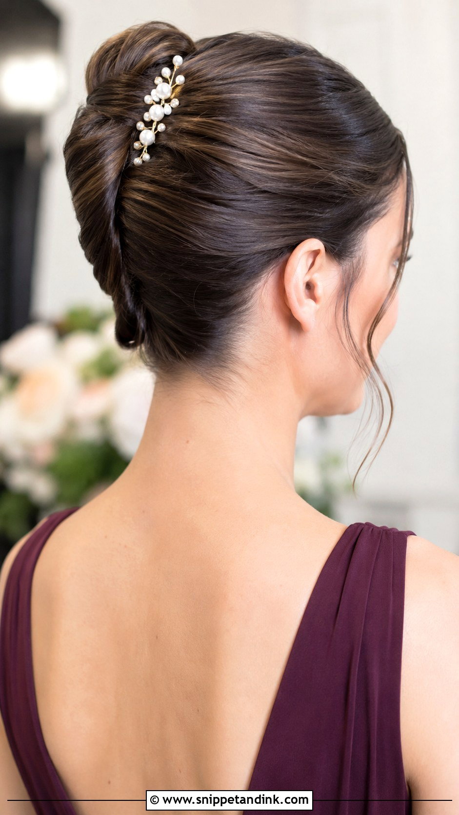 Bridesmaid French Twist Medium Hair - Snippet and Ink - 20 Bridesmaid Hair for Medium Length Ideas