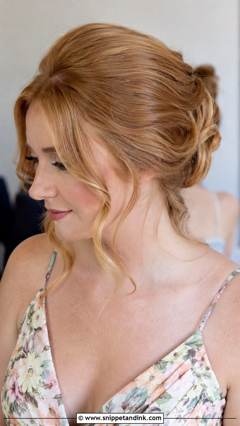 Bridesmaid French Twist With Curtain Bangs - Snippet and Ink - 20 Bridesmaid French Twist Ideas