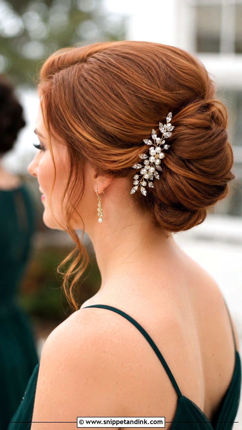 Bridesmaid French Twist With Hair Comb - Snippet and Ink - 20 Bridesmaid French Twist Ideas