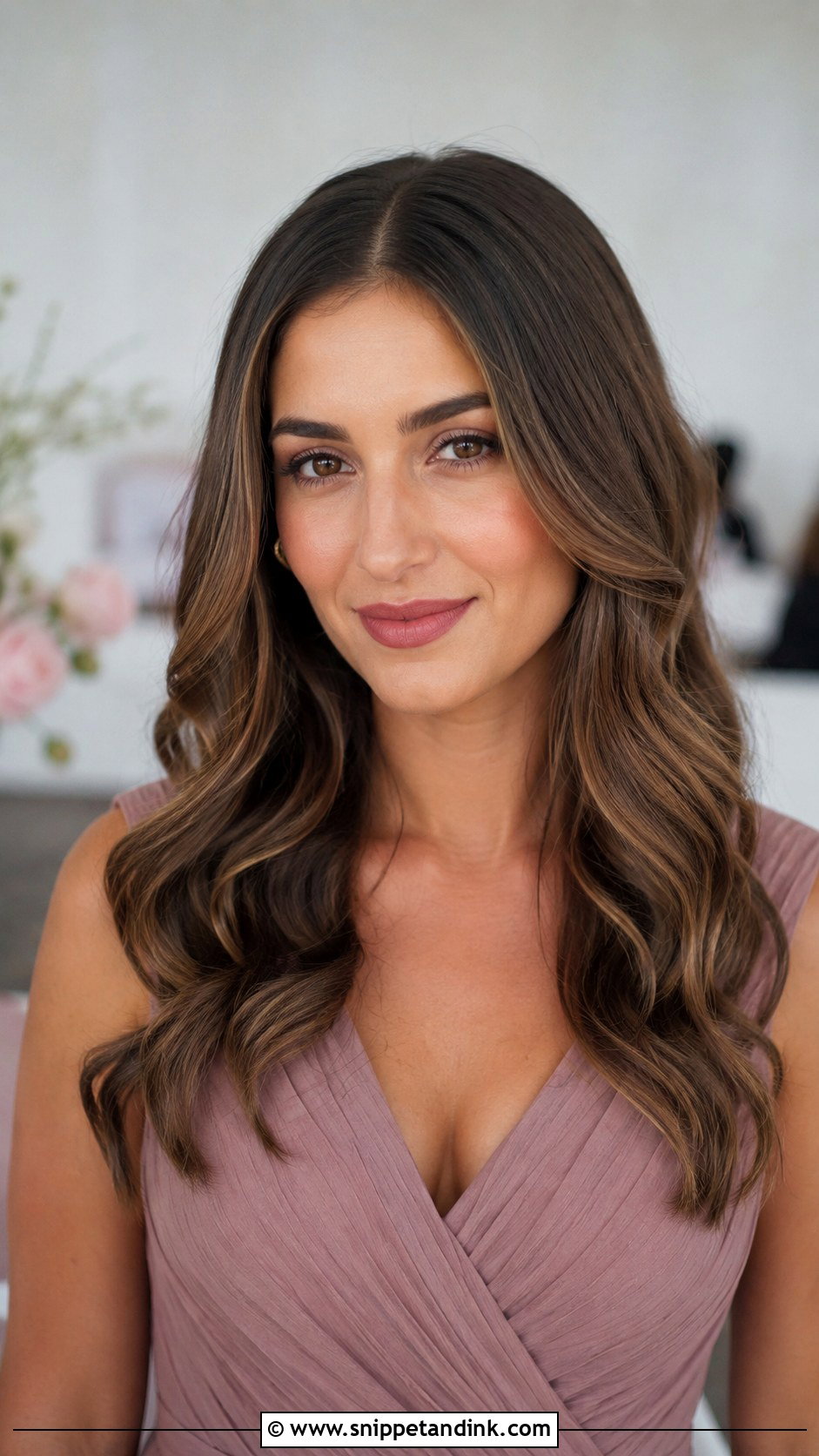 Bridesmaid Hair Down With A Middle Part - Snippet and Ink - 30 Bridesmaid Hair Down Ideas