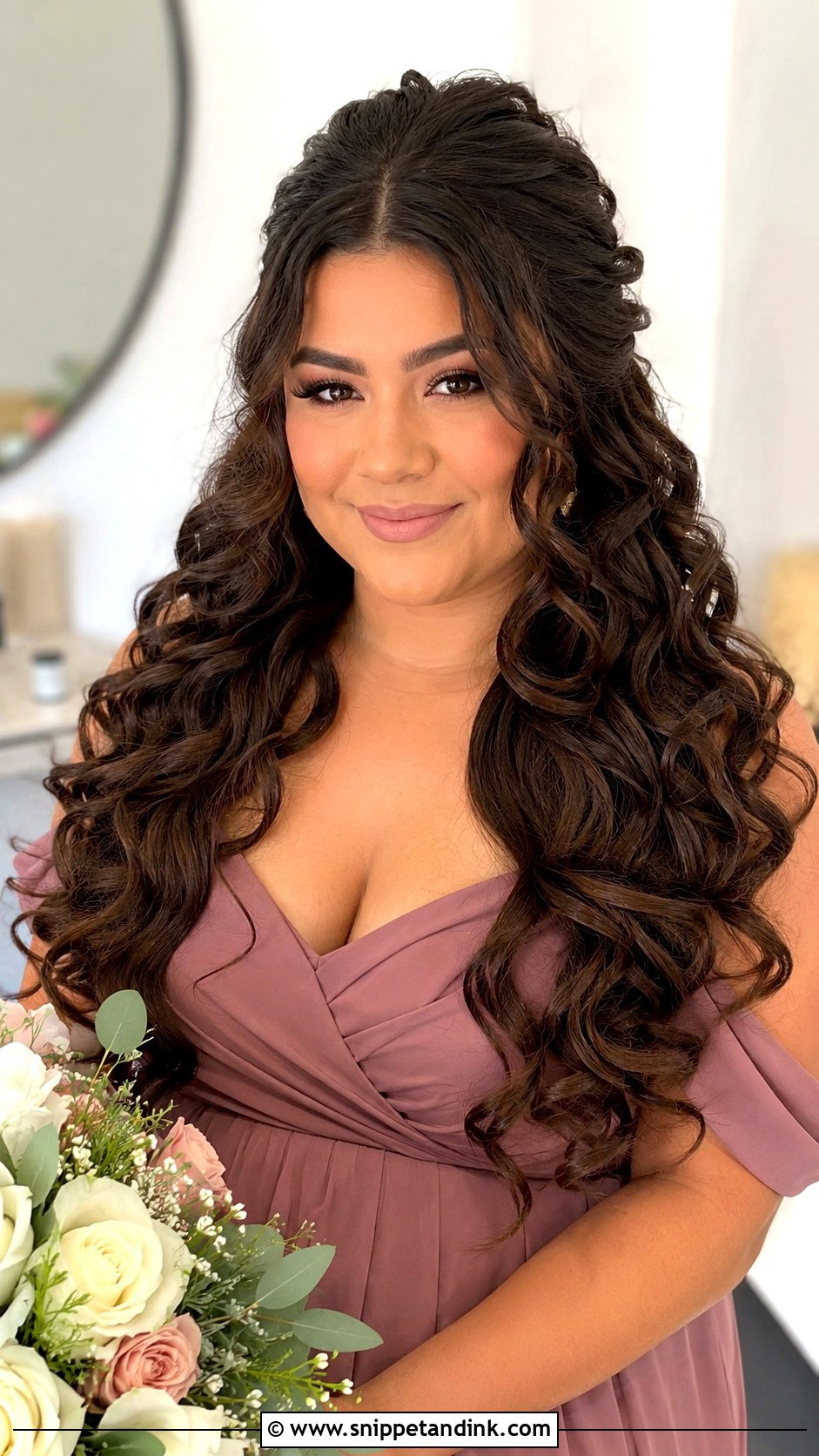 Bridesmaid Hair Down With Big Curls - Snippet and Ink - 20 Wedding Hairstyles for Bridesmaids Down